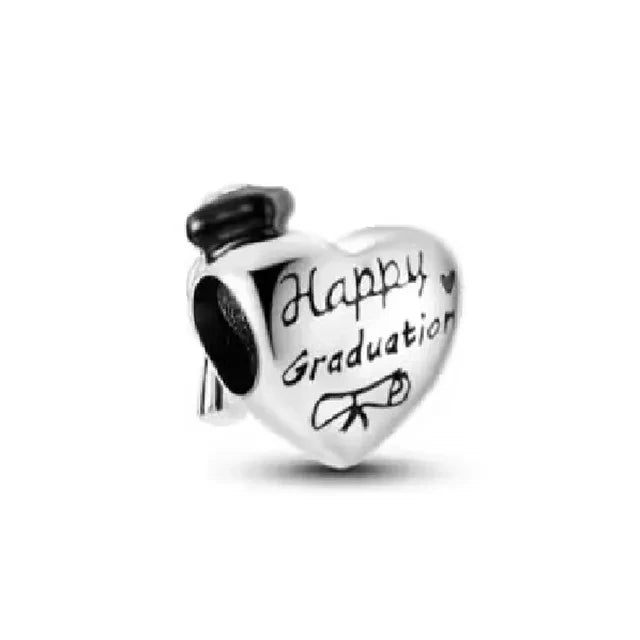 Neue 925 Silber Lernhilfe Schultasche Uhranhänger Charms Beads Fit Original Pandora Armband DIY Schmuck Für Frauen 2024