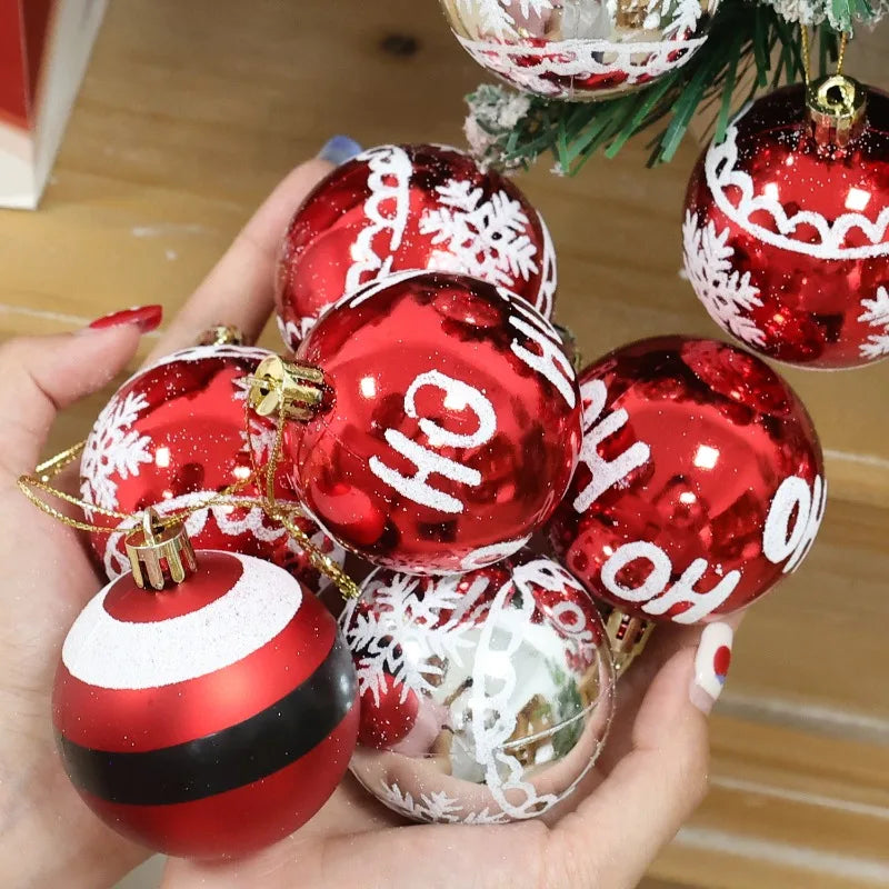 Choice Kunststoff Weihnachtskugeln Set - 24-6 Stück, Durchmesser 6 cm