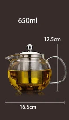 High Quality Heat Resistant Glass Tea Pot Pu Erh Teapot for Tea Set Infuser Teapot With Strainer Gaiwan Kettle Pots Teapots Puer
