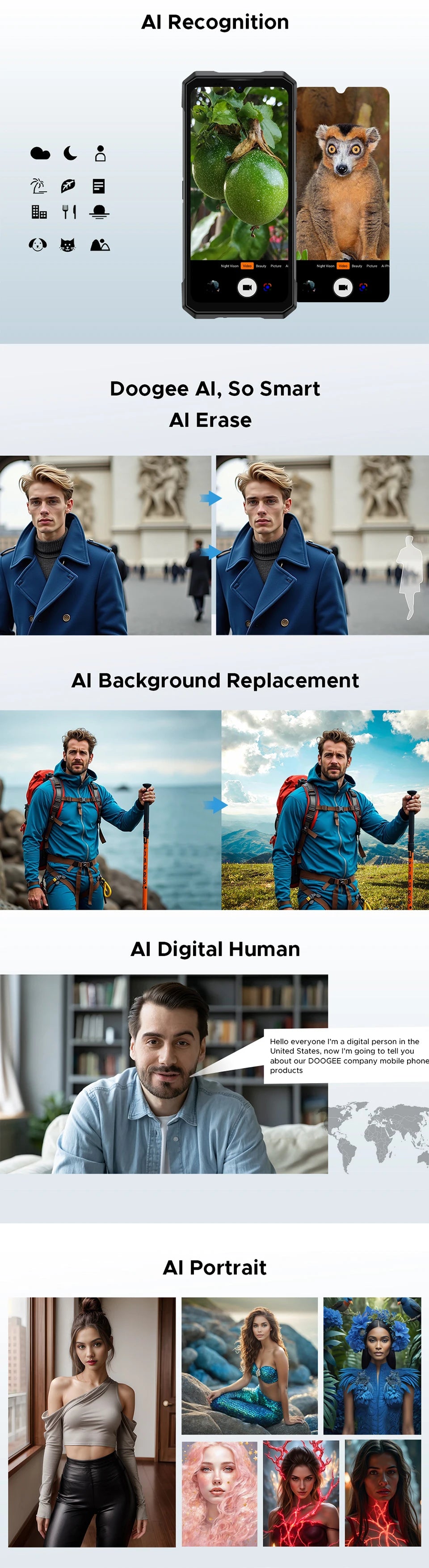 DOOGEE S200 Plus AI Outdoor-Smartphone - 11000mAh Akku 66W 6,72 Zoll