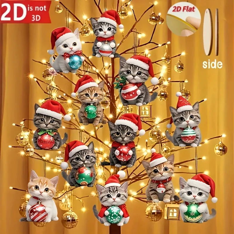 KatzHolz CatTreeDeko 2D Holzschilder - Kapazität 12 Stück, Klein