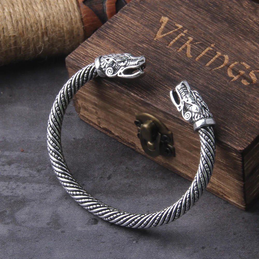 Viking bracelet wristband alloy metal bracelet