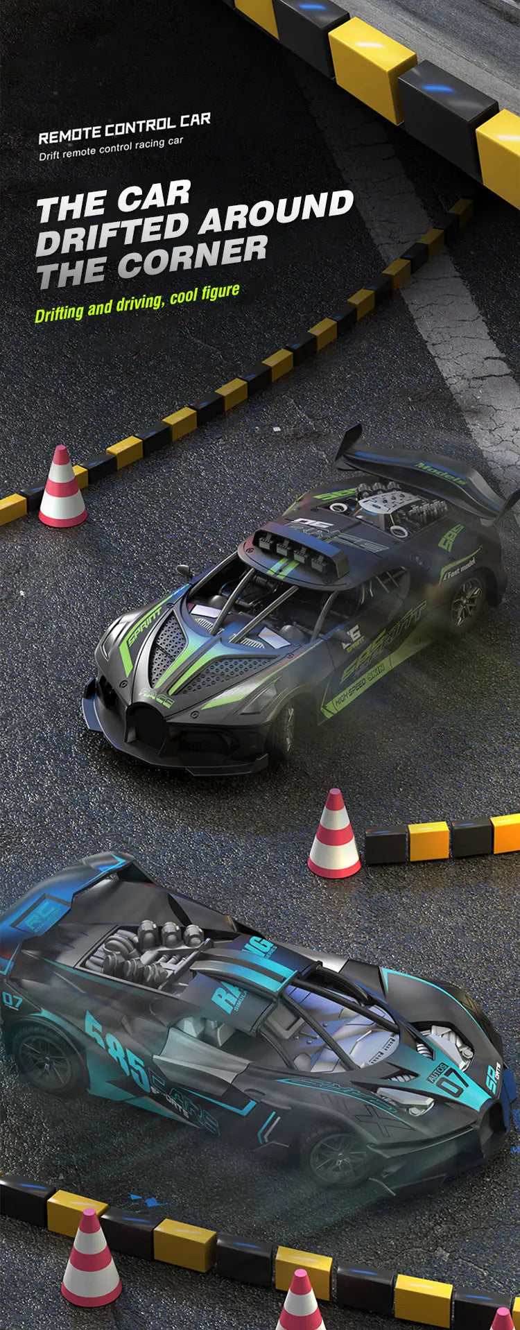 RC Car Toy 2.4G Drift Racing Remote Control Car High Speed Off Road Racing Car Toys for Boys Christmas Indoor Outdoor Gifts