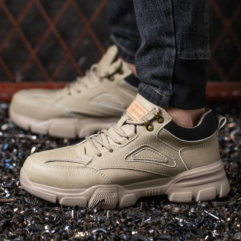 TANRDON W0484 Stahlkappe Sicherheitsstiefel - Größe 46 Leder