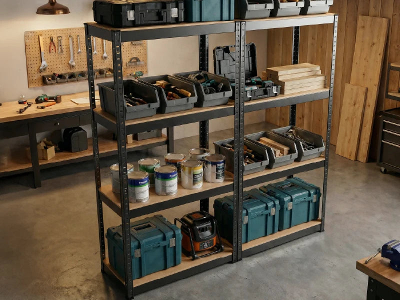 NBVCX Lagerregal Schwerlast - Traglast 640 Kg, 160x80x40 Cm, 8 Ebenen by Golden Bridge Store