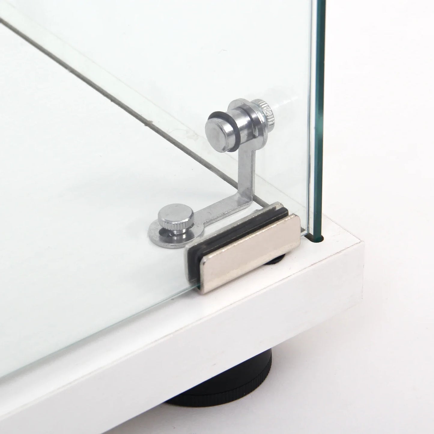 Rosahqnda Vitrine 4 Ebenen Gehärtetes Glas Elegant