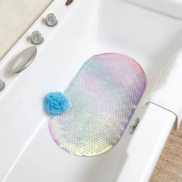 Cute Cartoon Anti-Slip PVC Bath Mats With Sucker 38cm*69cm Bathroom Multi-Color Carpet Bathtub Non-Slip Shower Soft Massage Pad