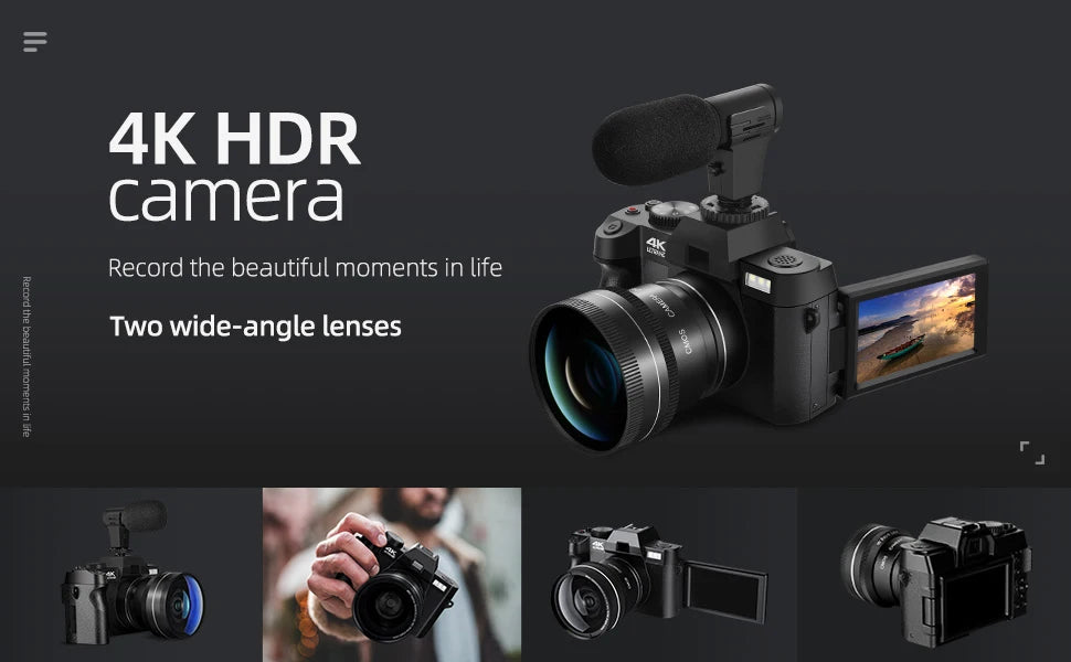 NBD Digital Camera 48MP 4K Video Camera 3.0 Inch Flip Screen Camcorder Vlogging Camera  and 16X Digital Zoom Photography Camera
