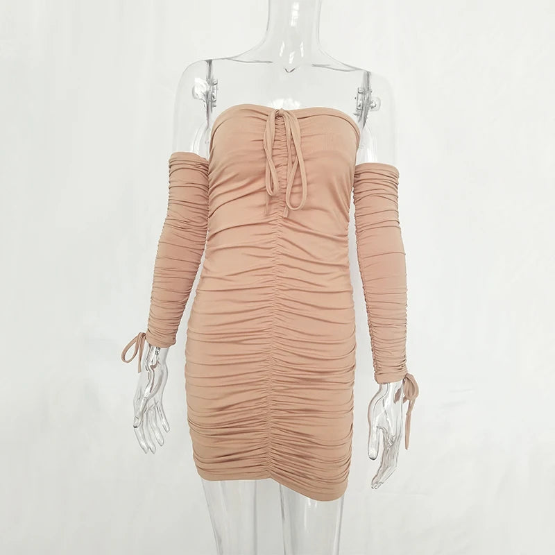 Arctic Cat Bodycon Off-Shoulder - Viskose, Elastisch, Lang