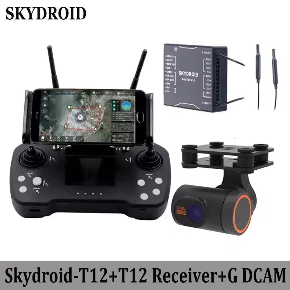 Drohnen-Kamera 2025: Skydroid T12 Remote Control Three-Body Camera 20km - Digital Map Transmission w/ R12 Receiver 4 in 1 Plant Protection Machine Collection