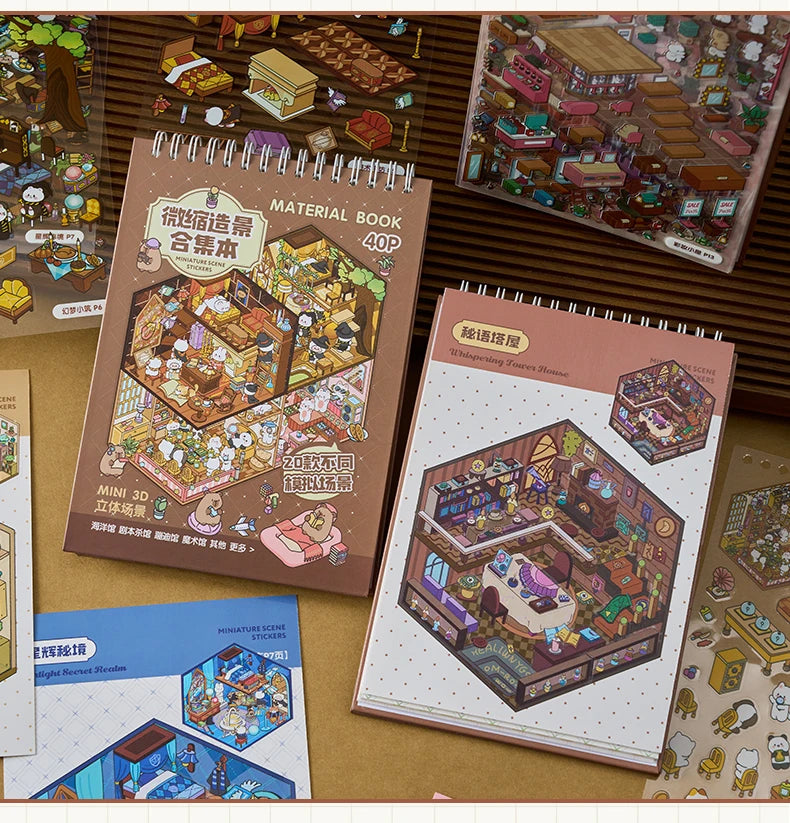 Kawaii 20in1 3D Cartoon Aufkleber - DIY, 190x135mm