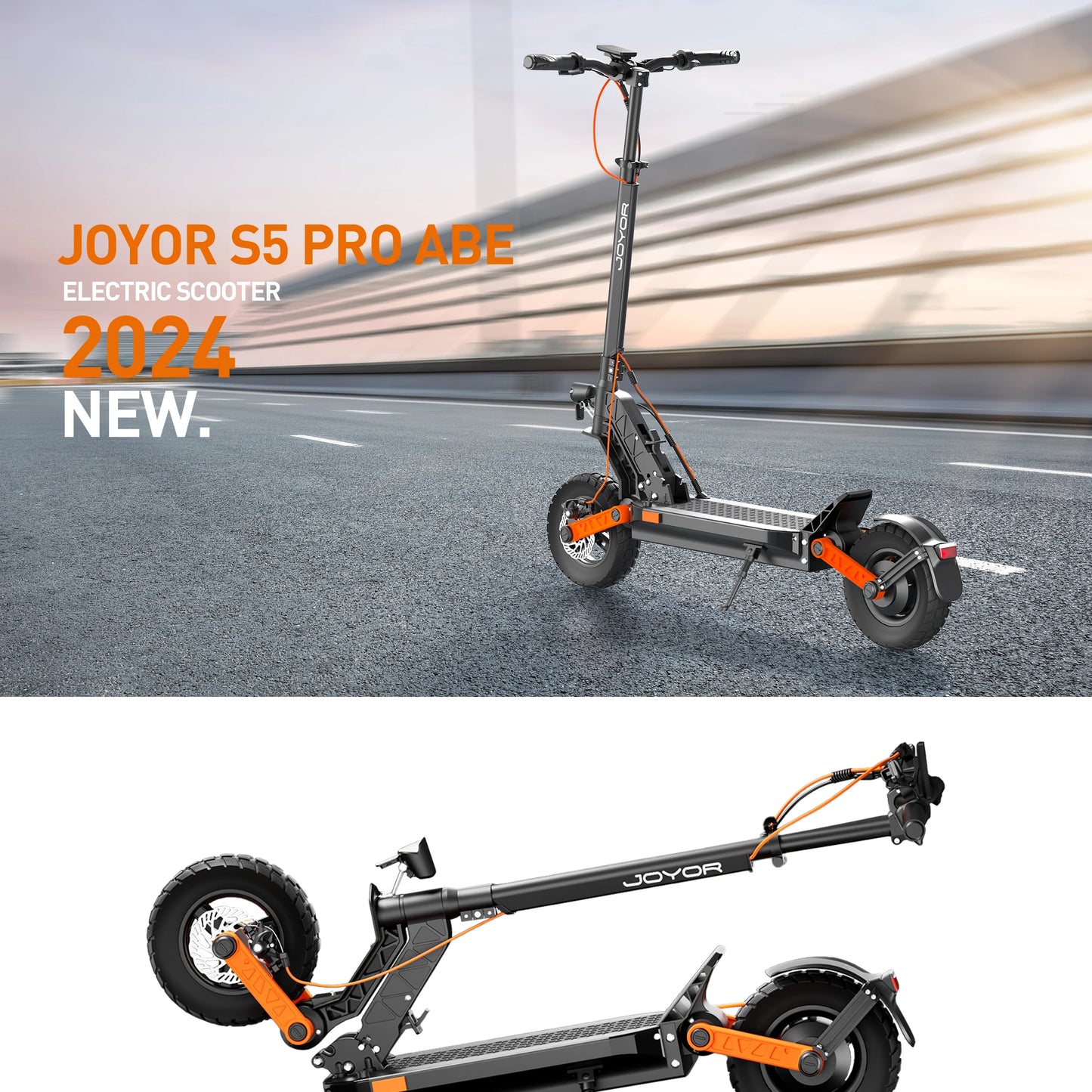 JOYOR S5 Pliabil - Capacitate 13Ah Putere 500W Anvelope 10 inch
