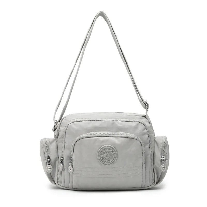 Waterproof Crossbody Bag for Women - Stylish Multi-Pocket Casual Shoulder Bag for Travel - Lightweight Canvas Messenger Bag