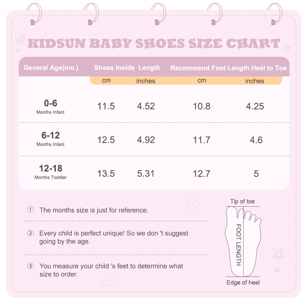 KIDSUN Schöne Spitze Baby Mädchen Schuhe 2025 - Frühling Herbst Baumwolle Sohle Rutschfest - Kleinkind Erste Laufschuhe Krippe Prinzessin Hochzeit