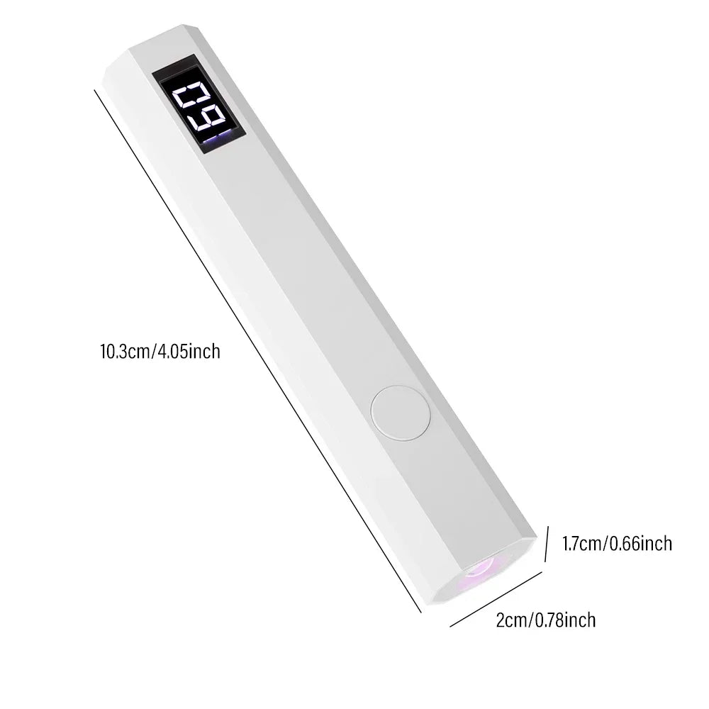 Handheld Mini UV LED Nail Lamp for Gel Polish Curing USB Rechargeable Quick Dry Portable Manicure Machine Nail Art Tool
