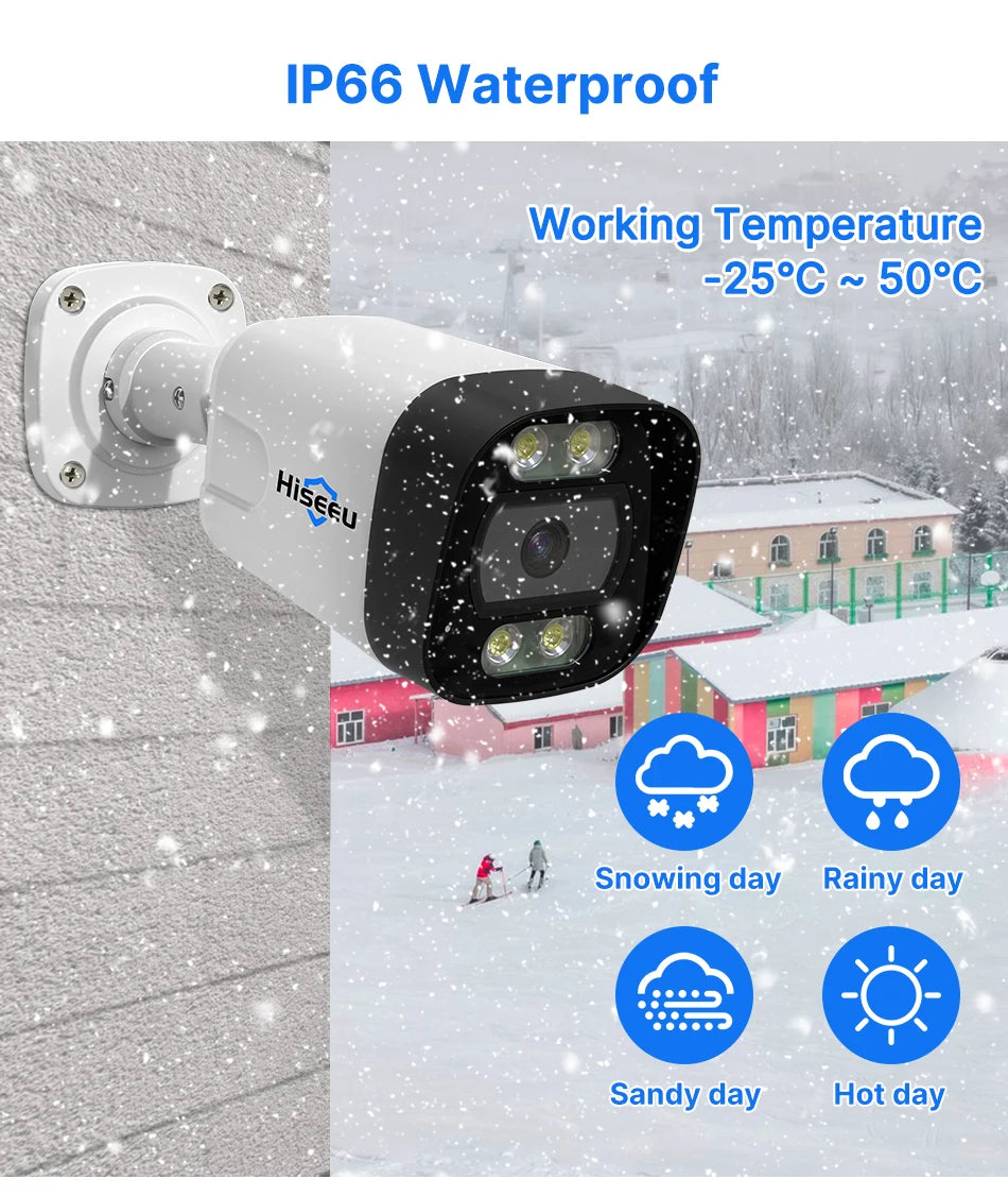 Überwachungssystem 2025: Hiseeu 4K 8MP POE Security Camera System - AI Face Detection 8 Port NVR H.265 Home Waterproof CCTV Surveillance IP Camera Kit Collection