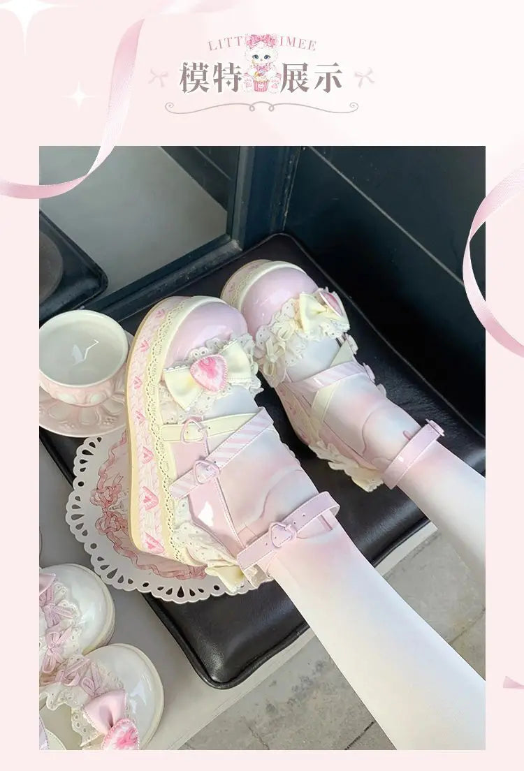 Lolita-Schuhe 2025: Thick-Sole Platform Cross-Strap - Princess Party Collection