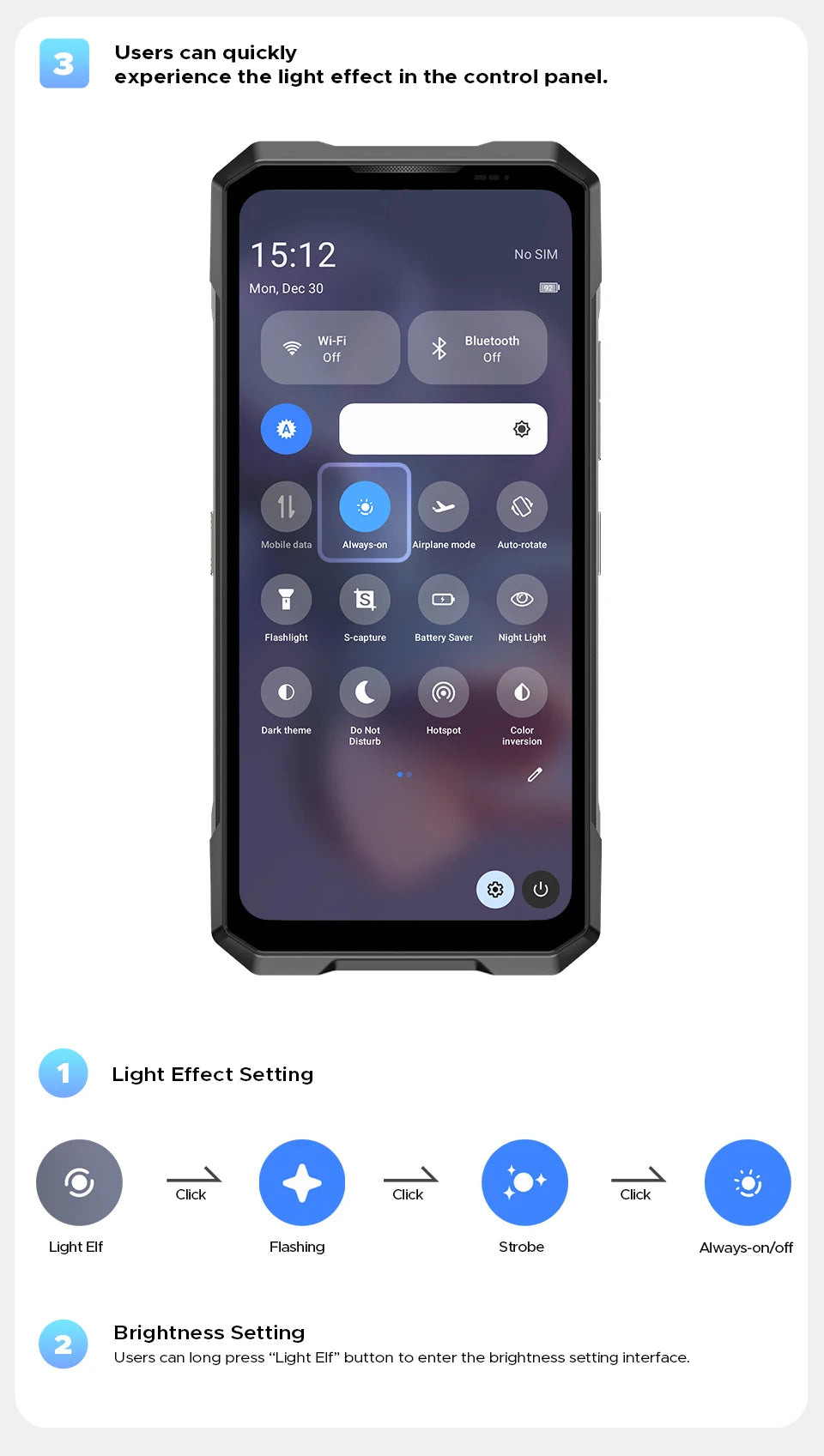 DOOGEE Blade GT Ultra LED-Lichteffekt - 5500 mAh, 33 W, 6.72 Zoll