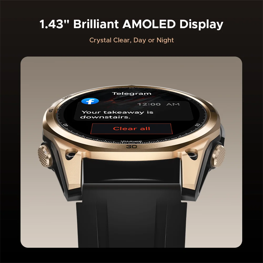 DOOGEE Anywise W1 AMOLED - Akkulaufzeit 18 Tage, Bluetooth 5.3, 1,43 Zoll