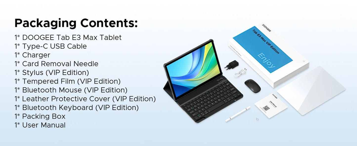 DOOGEE Tab E3 Max Gemini AI Quad-Lautsprecher - 14Zoll Display 256GBROM 13500mAh
