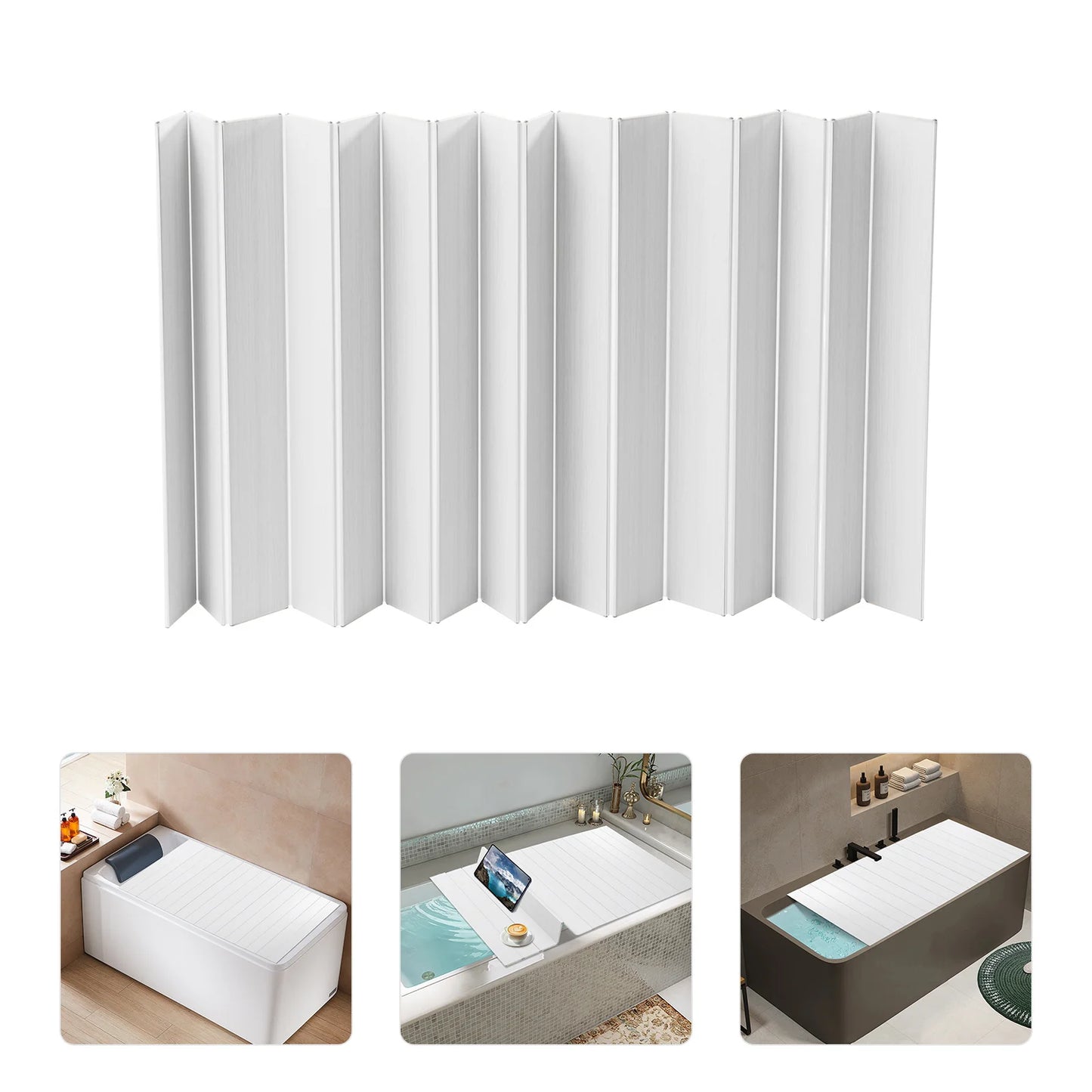 NONEM Badewannenabdeckung Faltbar PVC Größe 170x70 cm