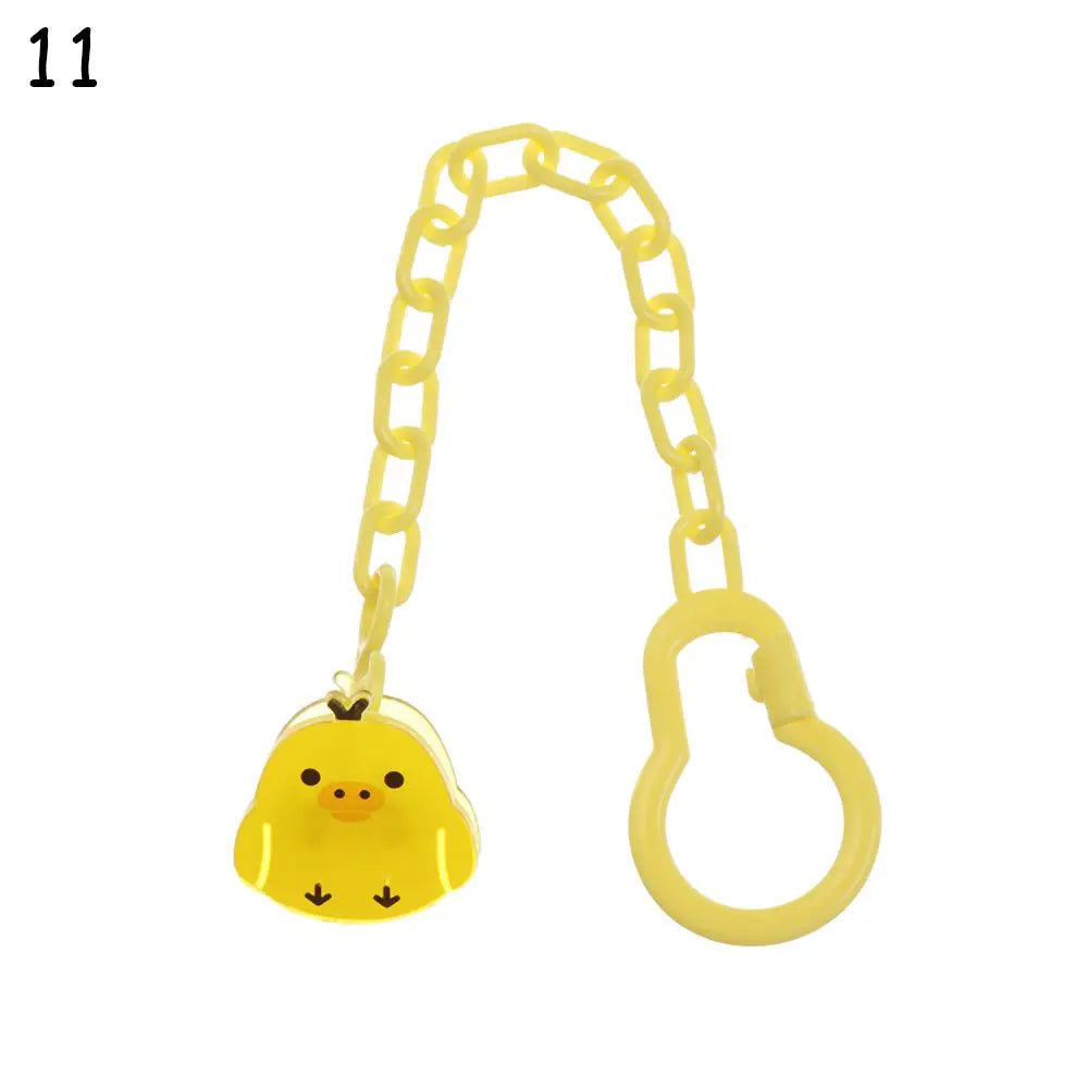 Cartoon Animal Baby Pacifier Clips Baby Pacifier Clip Chain Newborn Dummy Pacifier Chain Clip Holder Baby Pacifier Chain