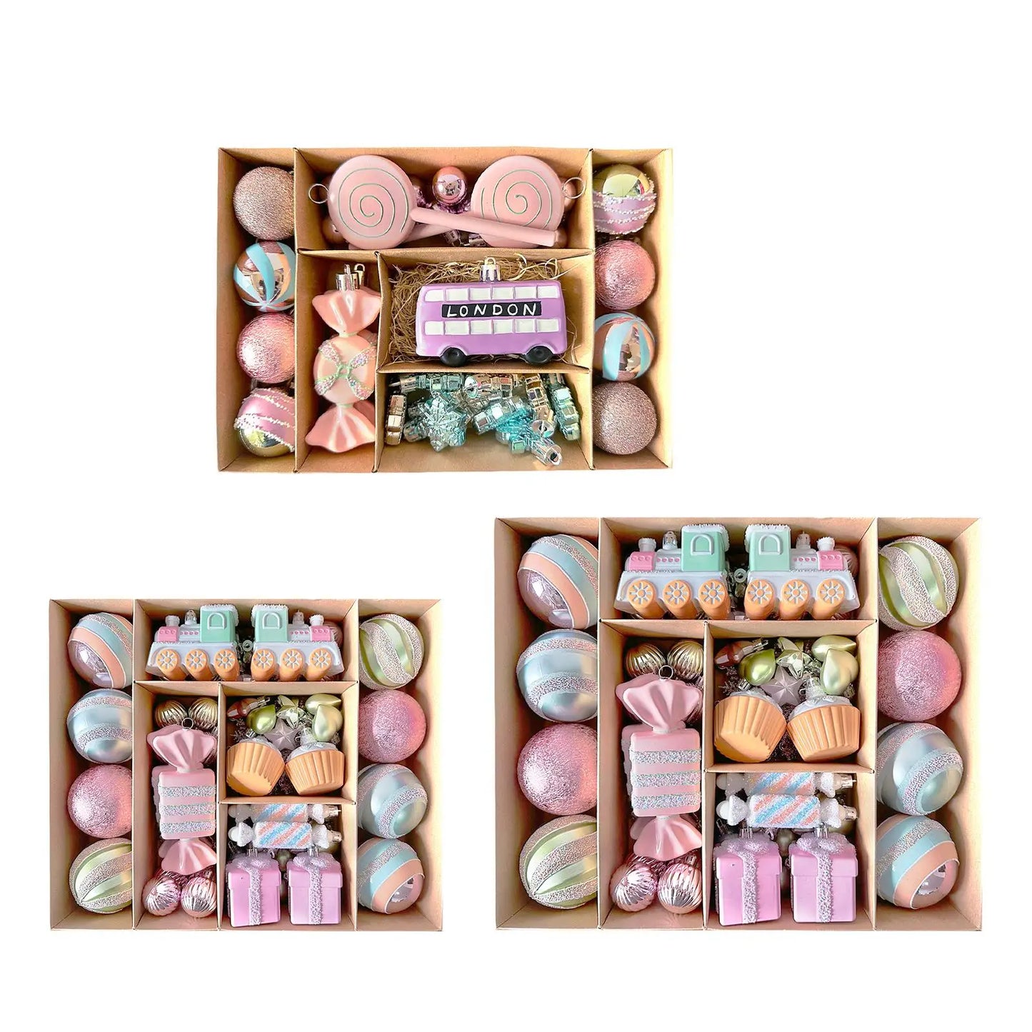 Kesoto Weihnachtskugeln Set Bruchsicher - Ø5 cm Kunststoff 24 Stück