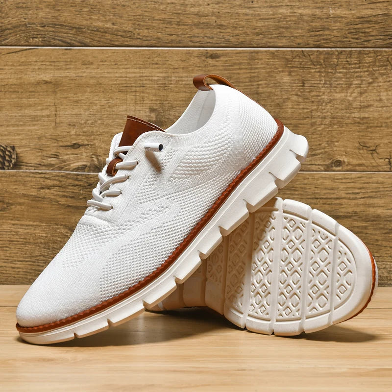 New Men's Sneakers Light Breathable Casual Flat Shoes Outdoor Fashion Comfortable Dress Shoes Anti-Slip Sports Walking Shoes