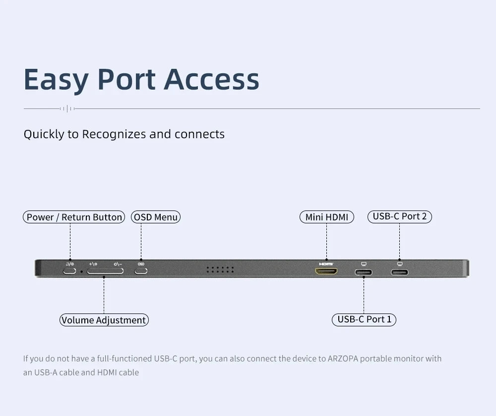 ARZOPA Z1RC 2K Tragbarer Monitor - 16 Zoll, 60 Hz, 2560x1600