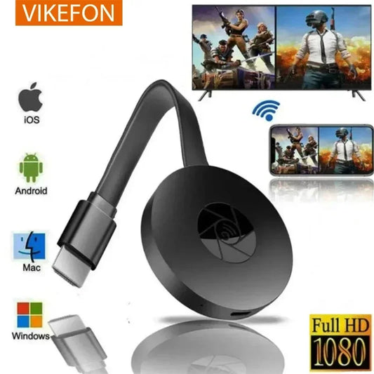 VIKEFON 1080P Miracast Dongle - HDMI USB C WLAN Portable