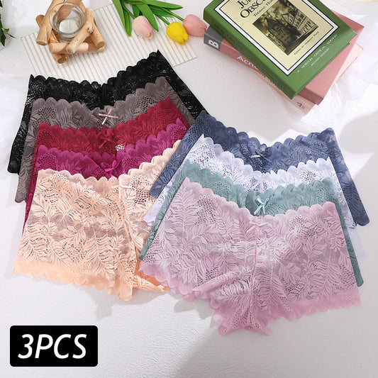 All Of Me Spitze V-Taillen Dessous - 3er Set Nylon Elastan