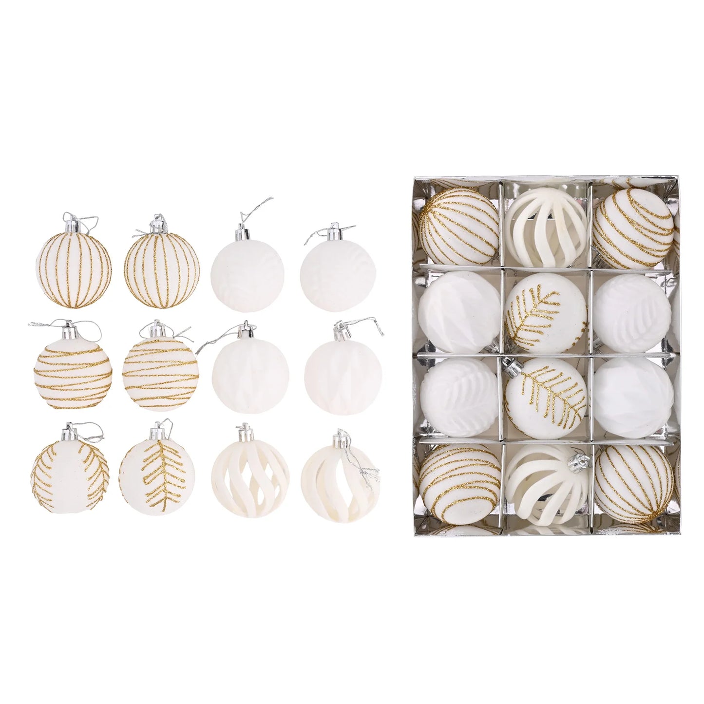 Choice Christbaumkugeln Glitzernde Kugeln - Inhalt 12 Stück, Durchmesser 6 cm