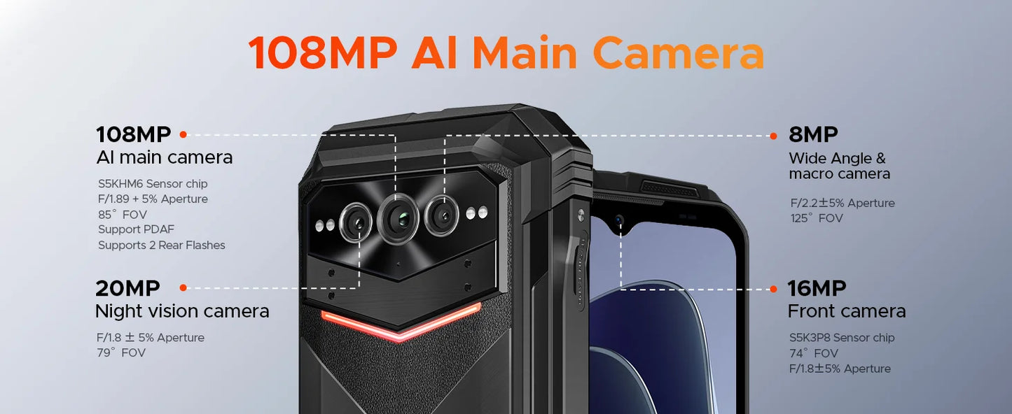 DOOGEE V Max Pro Robustes 5G Smartphone - 22000mAh 33W 6,58 Zoll