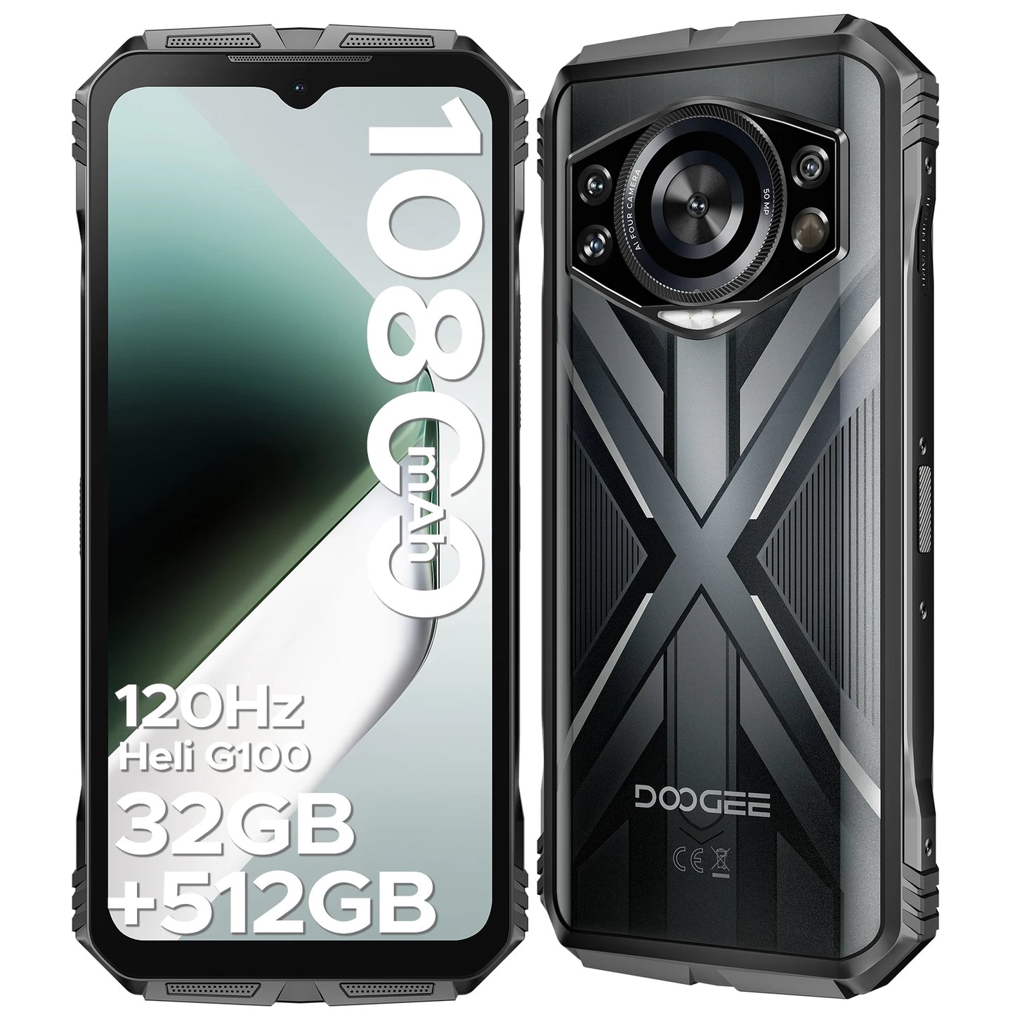 Doogee S Cyber Pro Robustes - 10800 mAh, 33W, 6.6 Zoll