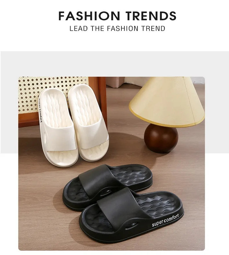 Dick Plattform Hausschuhe für Frauen Heim Weich Sohle Kissen Slides Sandalen Frau Sommer Strand Rutschfest Flip Flops Badezimmer Hausschuhe