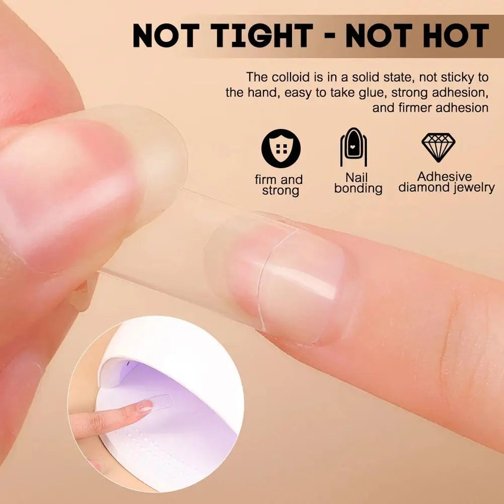 Gel Nail Glue For Press On Nails And Nail Tips Long-Lasting Strong Adhesion Nail Glue For Acrylic Nails Clear Hard Gel Nail Art