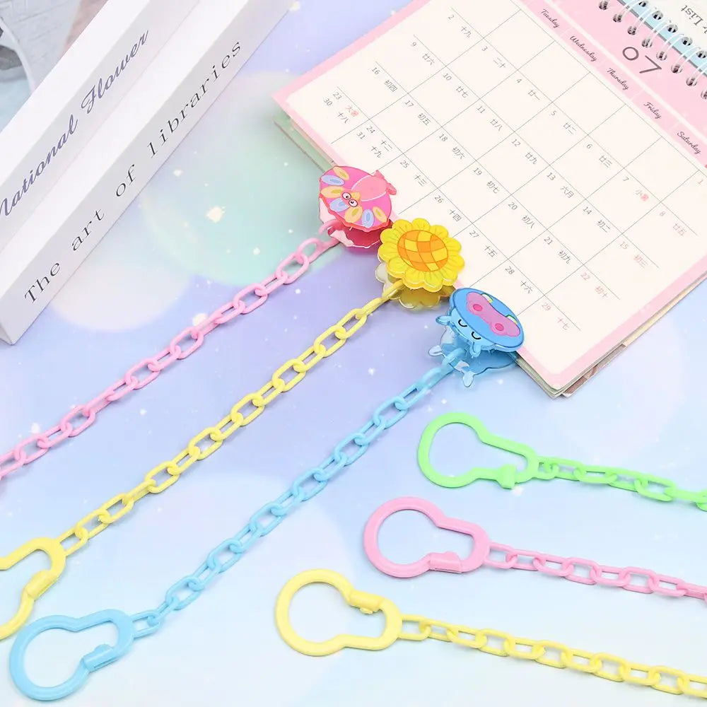 Cartoon Animal Baby Pacifier Clips Baby Pacifier Clip Chain Newborn Dummy Pacifier Chain Clip Holder Baby Pacifier Chain
