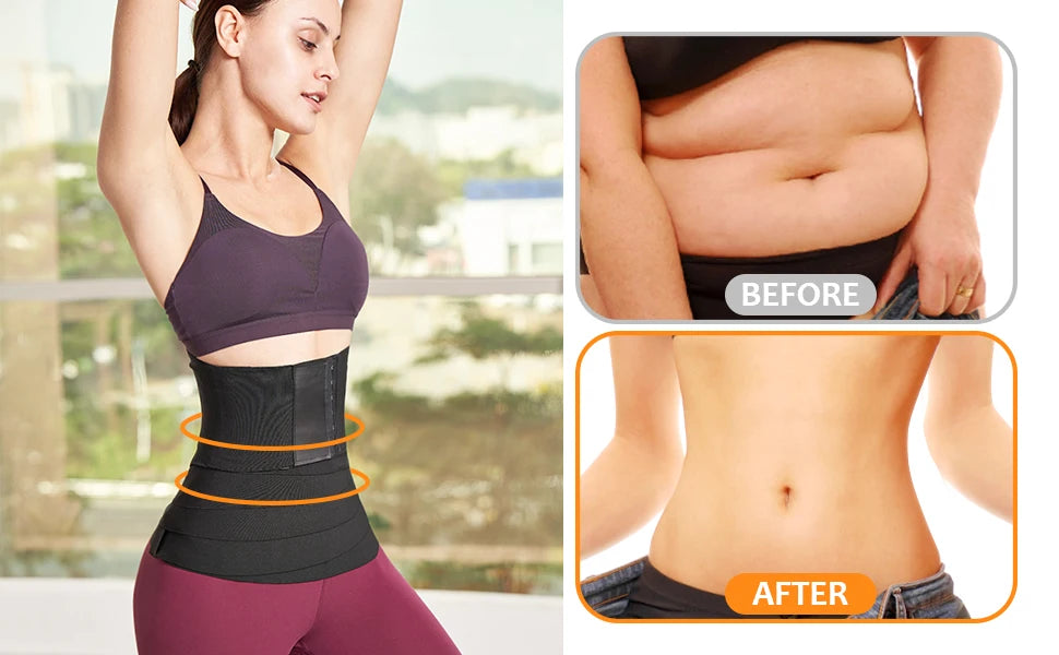 Taillen Trainer Gürtel für Damen - Taille Bandage Wraps Bauch Schweiß Wrap - Plus Size Bauch Body Shaper Workout Trimmer Gürtel