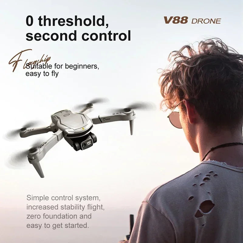 Original V88 Drohne 8K 5G GPS Profi-HD-Luftbildfotografie Ferngesteuertes Flugzeug HD-Dual-Kamera-Quadcopter-Spielzeug-UAV