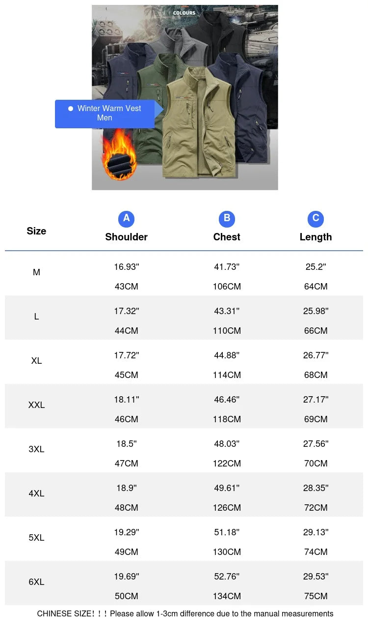 AlpinPro Field Outdoor-Weste Warm - 6 Taschen, Fleece M-XXL