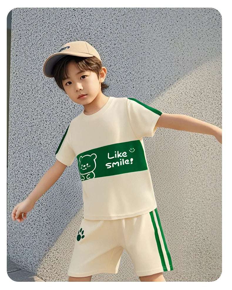 Children's Sets Kids Clothes Boys Girl Top +short 2pcs Short sleeve Baby Striped Clothing Toddler Tee Tracksuits Fashion Outfits