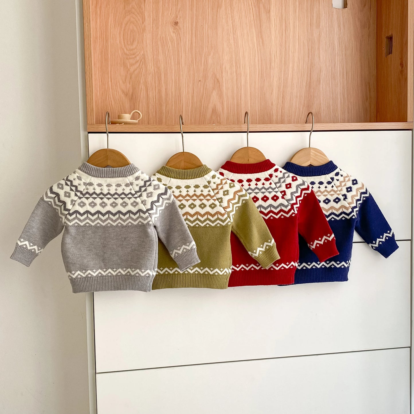 YSUBESTCN Kinder Strickjacke - Warmes Strickoberteil Für Kleinkinder, Größe 0-2 Jahre, Material Wolle, Verschluss Knopf