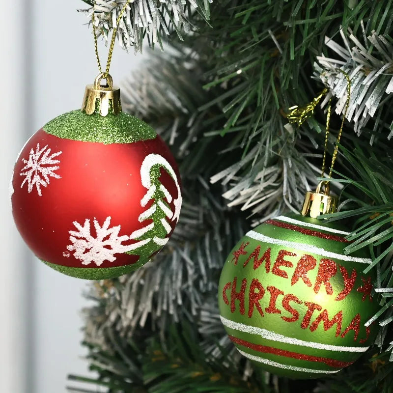 Choice Weihnachtskugeln Glitzernd - 6 Stück Kunststoff Klein