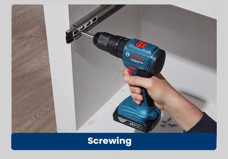 Bosch GSB 185 Li Cordless Impact Drill 3 In 1 Multifunctional 50Nm Electric Screwdriver Brushless Hammer Drilling Pro Power Tool