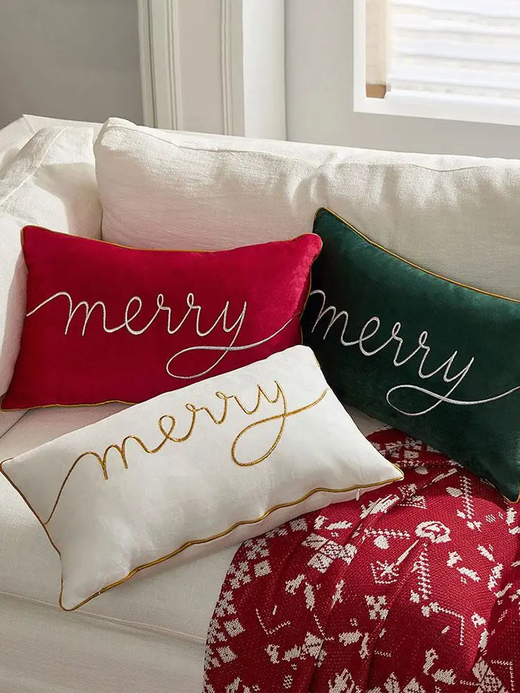30x50cm Christmas Pillowcase Home Textile Throw Pillow Cover Cushion Case Pillowslip Xmas Home Decor Soft Rectangle Pillow Cover