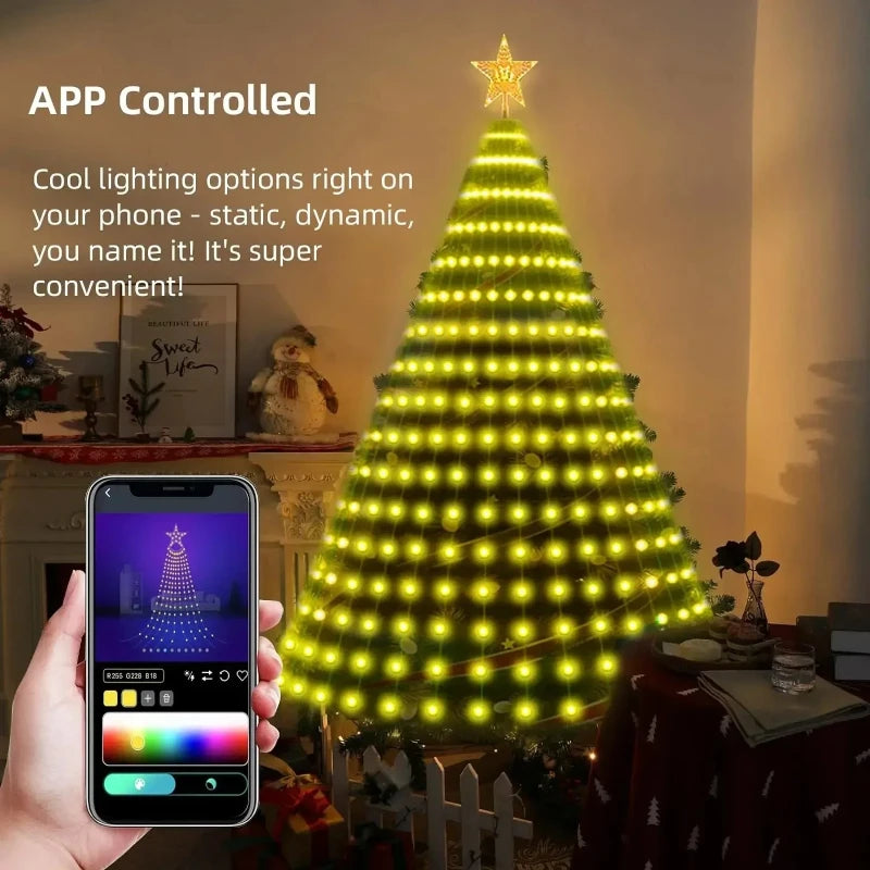 RTONTR Weihnachtsstern LED Smart RGB - Länge 5 m, 60 lm