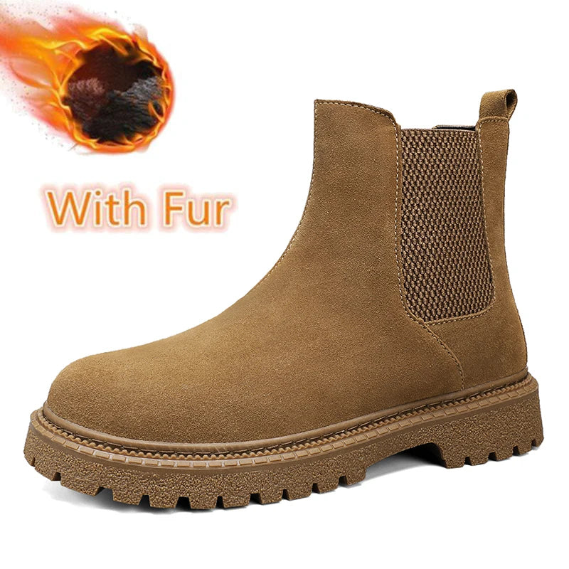 YeinshaarsCN HighTop Leder Stiefeletten Vielseitige - Knöchelhoch, Leder, Reißverschluss