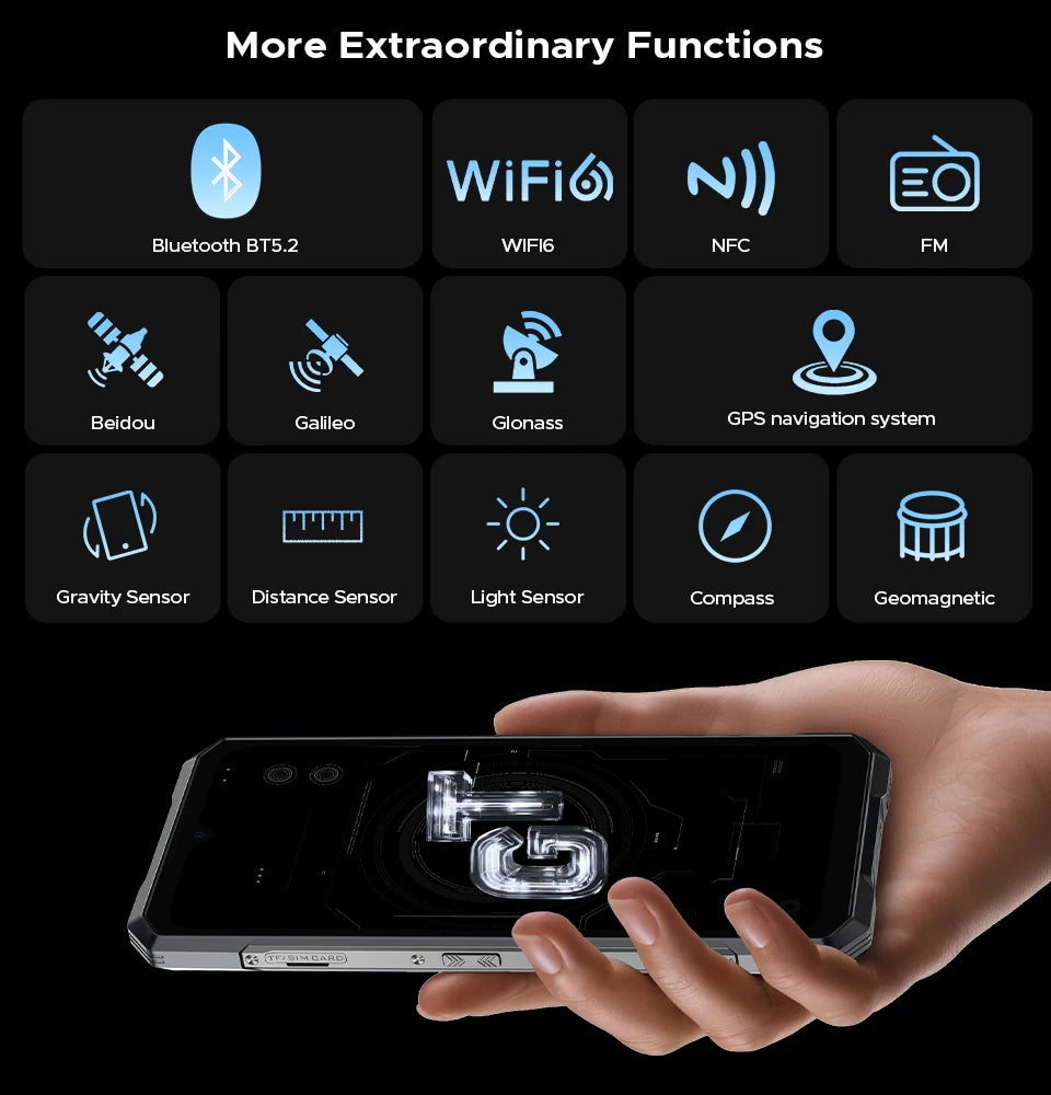 DOOGEE Blade GT Robustes 5G - 5500 mAh 18W 6.72 Zoll