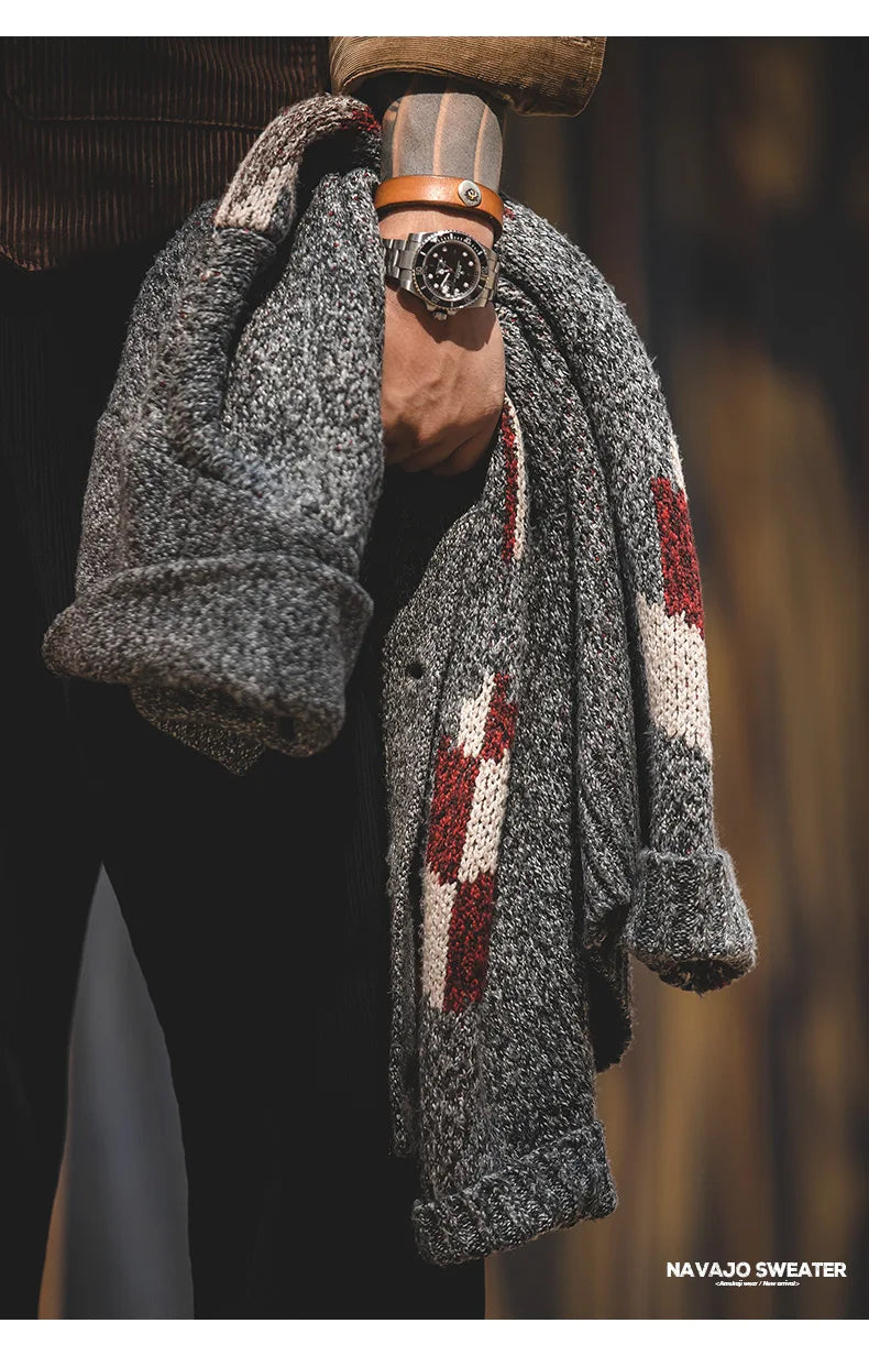 MADEN TW200 V-Neck Cardigan - Größe Oversized, Acryl