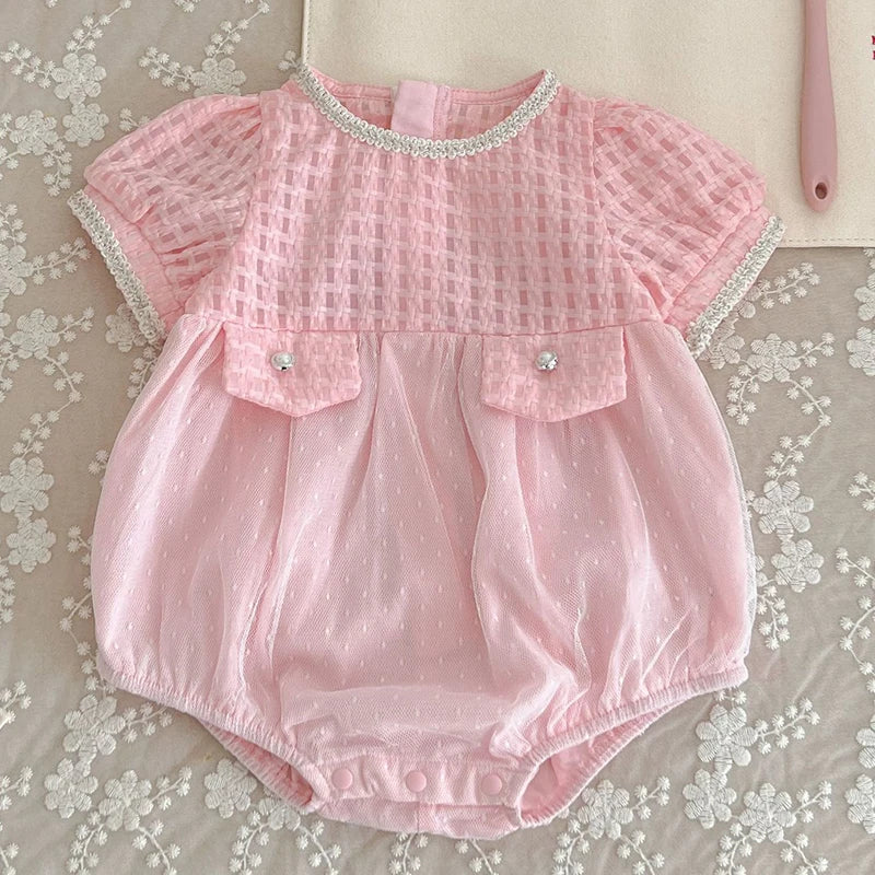 Infant Baby Girls Short Sleeve Green Printing Tops Shorts 2Pcs Clothing Sets Summer Baby Girls Children's Clothes Suit 0-3Yrs